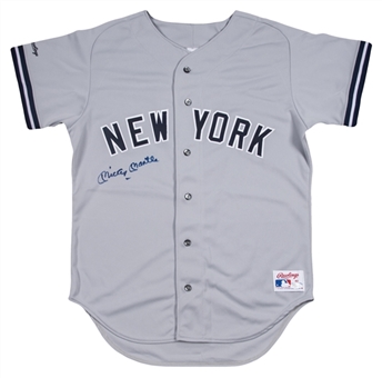 Mickey Mantle Signed New York Yankees Road Jersey (JSA)